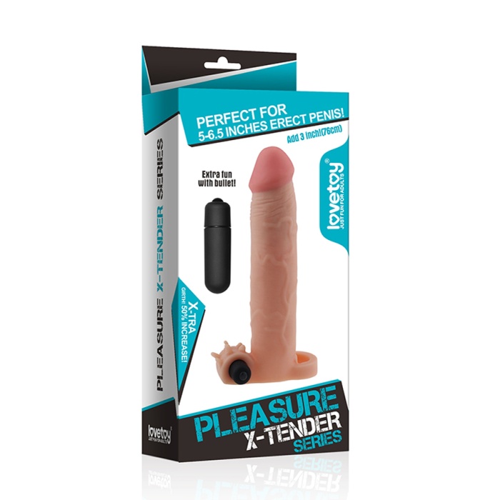 Erotik Shop Titreşimli Uzatmalı Penis Kılıfı Halka