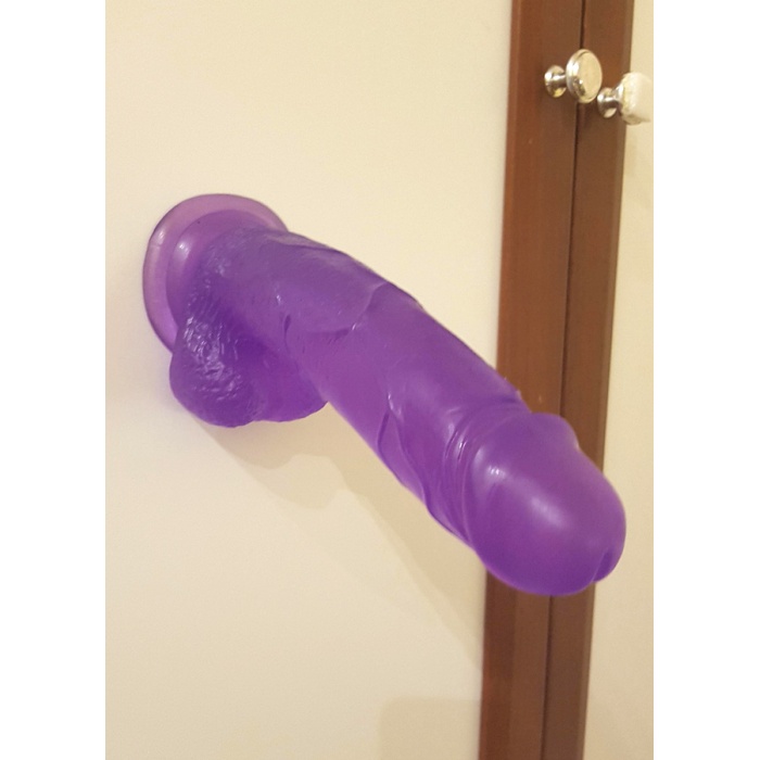 Mor Jel Dokulu Dildo Penis 17Cm