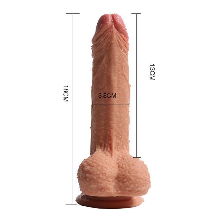 Realistik 19 Cm Gerçekçi Vantuzlu Dildo