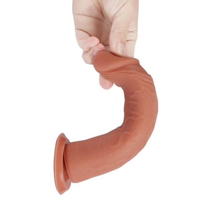 Çift Katmanlı Silikon Realistik 17 Cm Penis Dildo