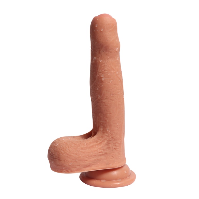 Sünnetsiz 18 Cm Realistik Et Dokusunda Dildo