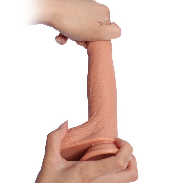 Sünnetsiz 18 Cm Realistik Et Dokusunda Dildo