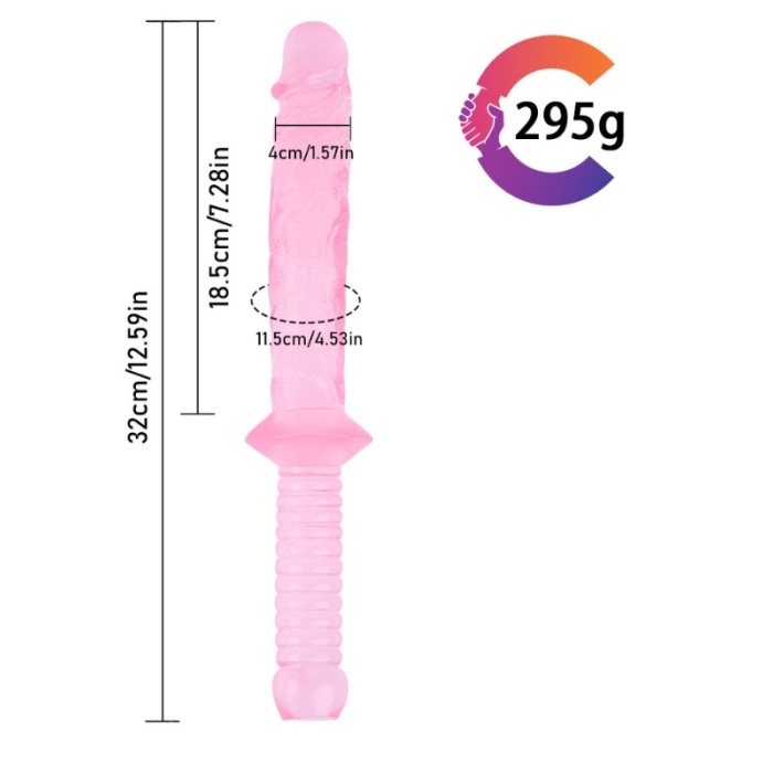 Sex Shop 32 cm Pembe Realistik Kılıç Dildo