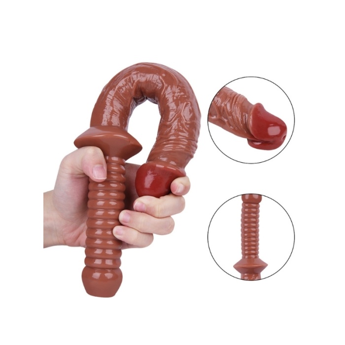 Seks Shop 32 cm Kahverengi Realistik Kılıç Dildo