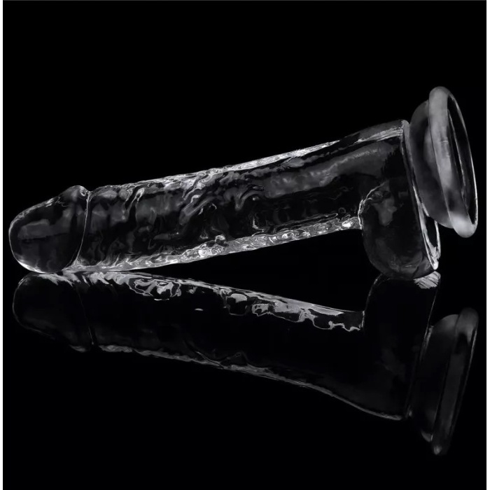 Vantuzlu Şeffaf Dildo 19 Cm