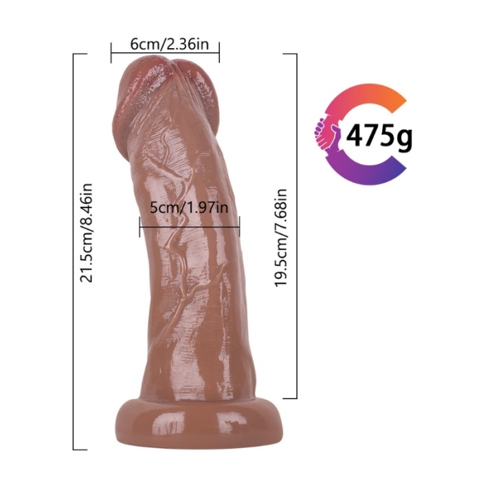 Noctis 21.5cm Kahverengi Realistik Dildo No:186