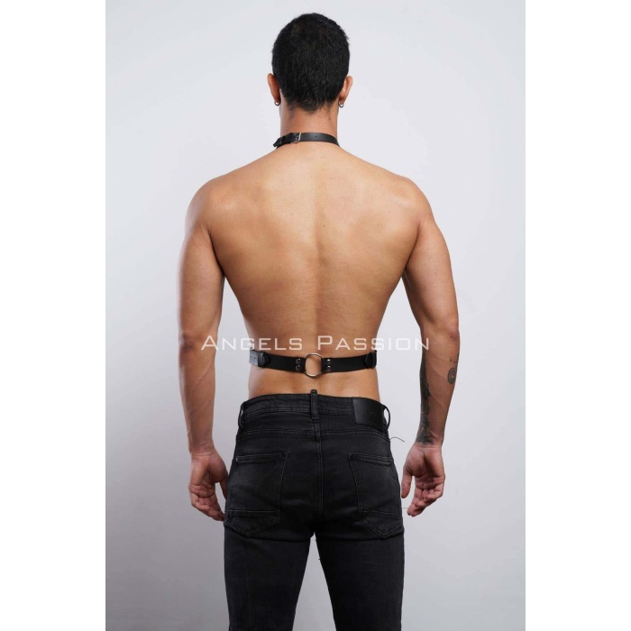 Deri Boyundan Askılı Harness Clubwear Leather Partywear