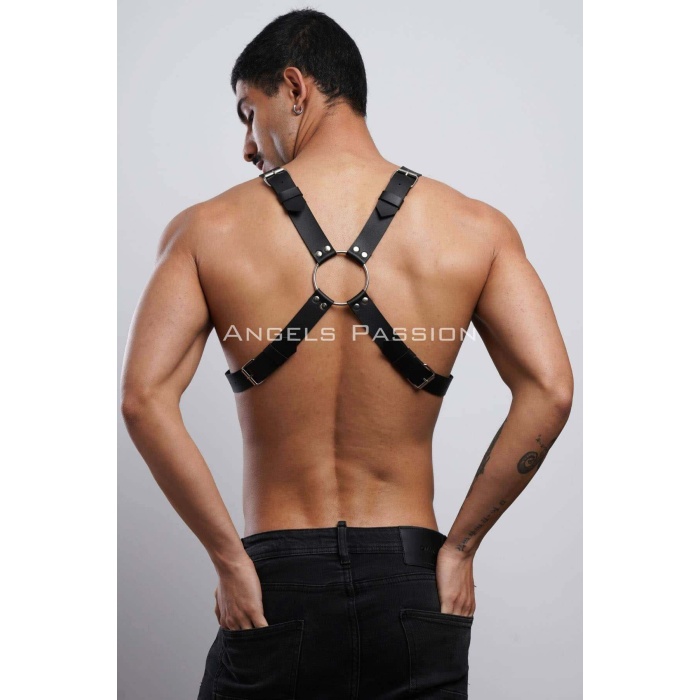 Halka Detaylı X Göğüs Harness Gömlek Kemeri T Shirt Kemer