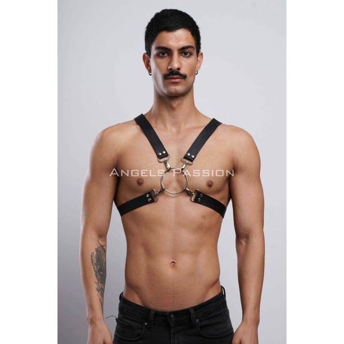 Halka Detaylı X Göğüs Harness Gömlek Kemeri T Shirt Kemer