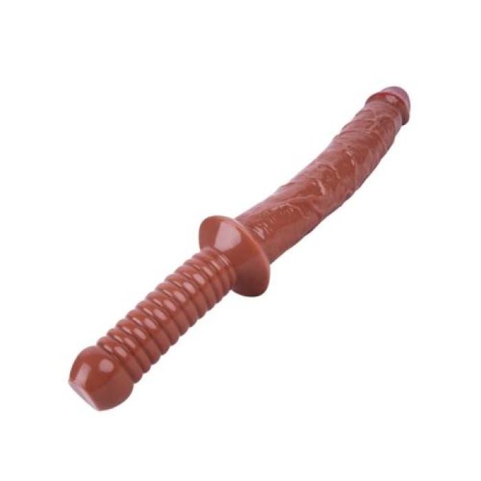 Sex Shop 39 cm Büyük Kahverengi Realistik Kılıç Dildo