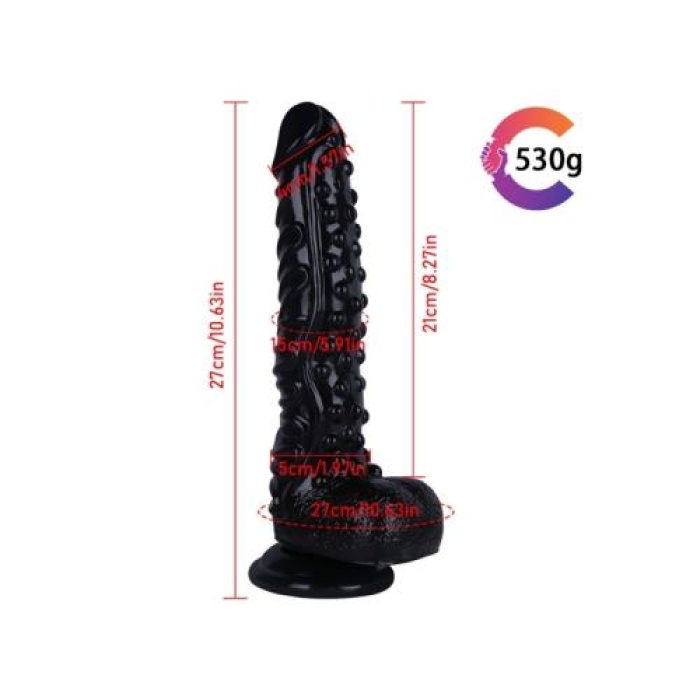 Sex Shop 27 cm Siyah Zenci Dildo