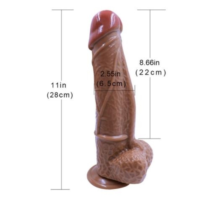 Erotik Shop 28 cm Kahverengi Realistik Dildo