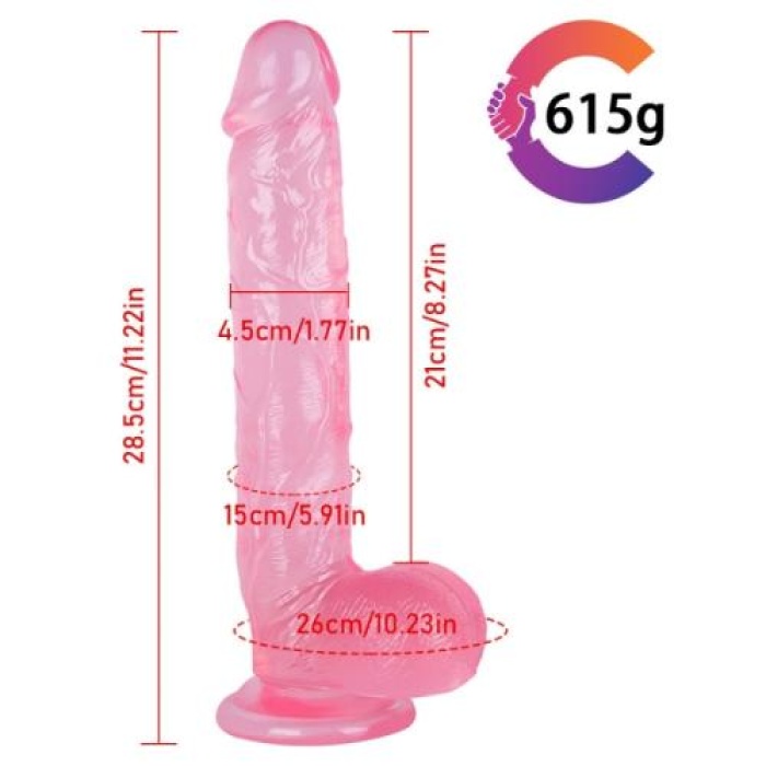 Sex Shop 28 cm Pembe Realistik Penis