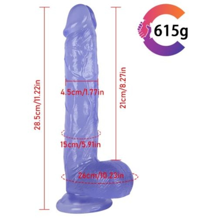 Sex Shop 28 cm Mavi Realistik Dildo