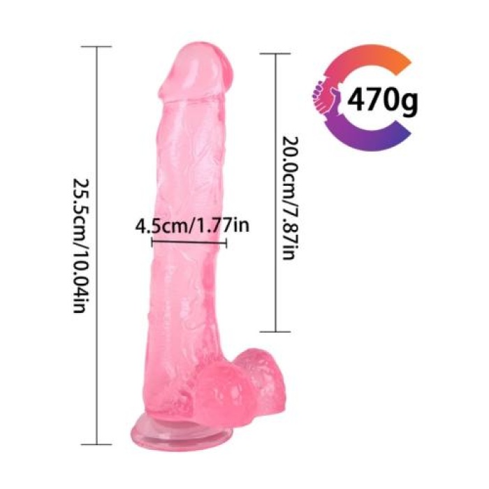 Sex Shop Pembe 25.5 cm Özel Dildo