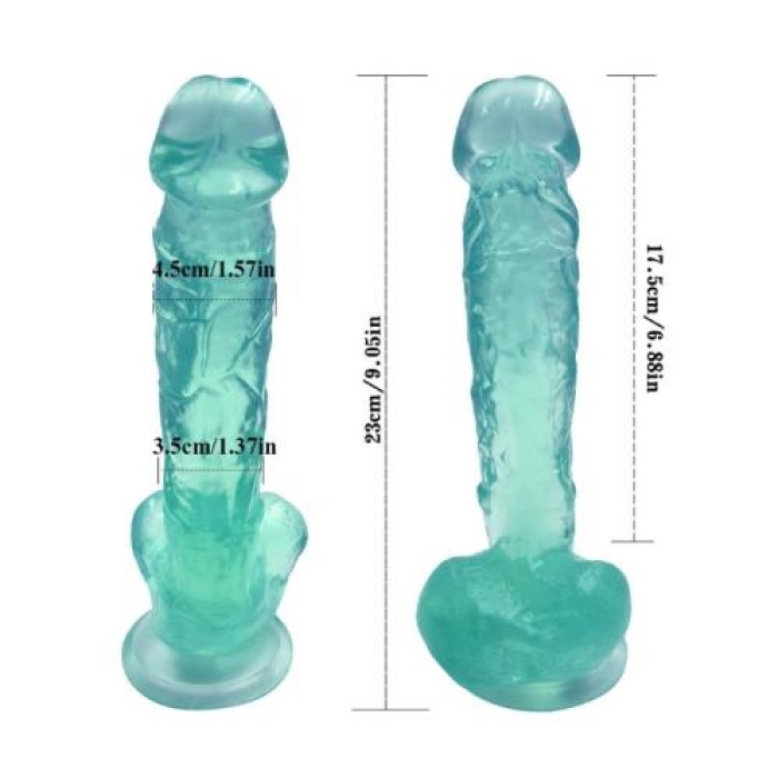 Sex Shop 23 cm Yeşil Dildo Penis