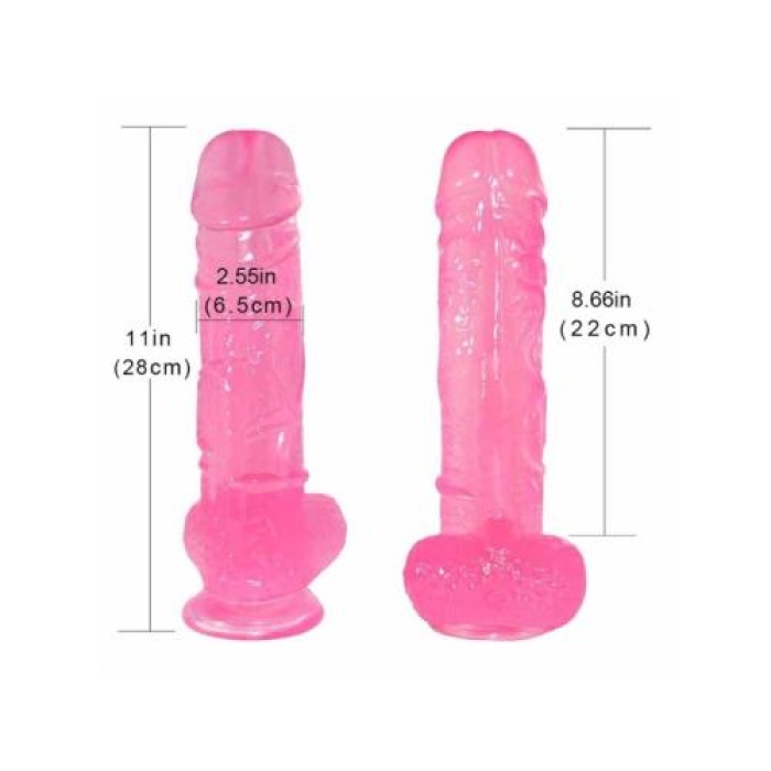 Sex Shop 28 cm Pembe Penis Realistik Dildo