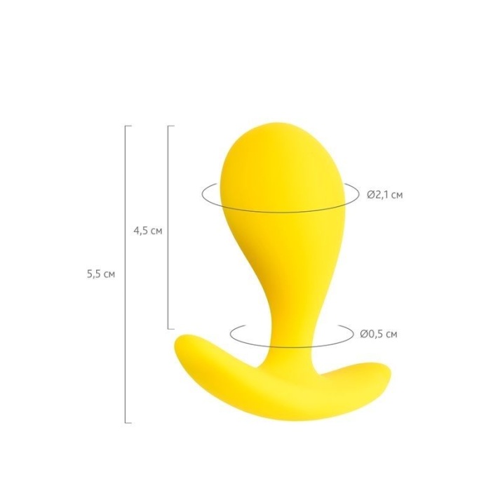 Censan Blob Anal Plug Sarı 5,5 cm