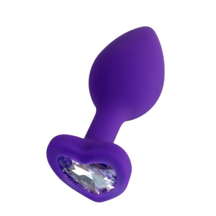 Censan Diamond Heart Anal Plug Mor 7 cm 18 g