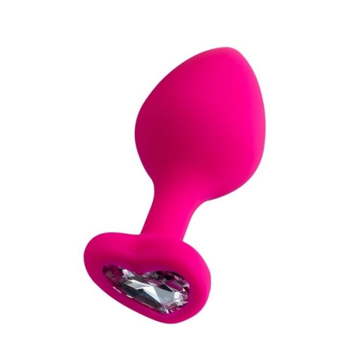 Censan Diamond Heart Anal Plug Pembe 8 cm