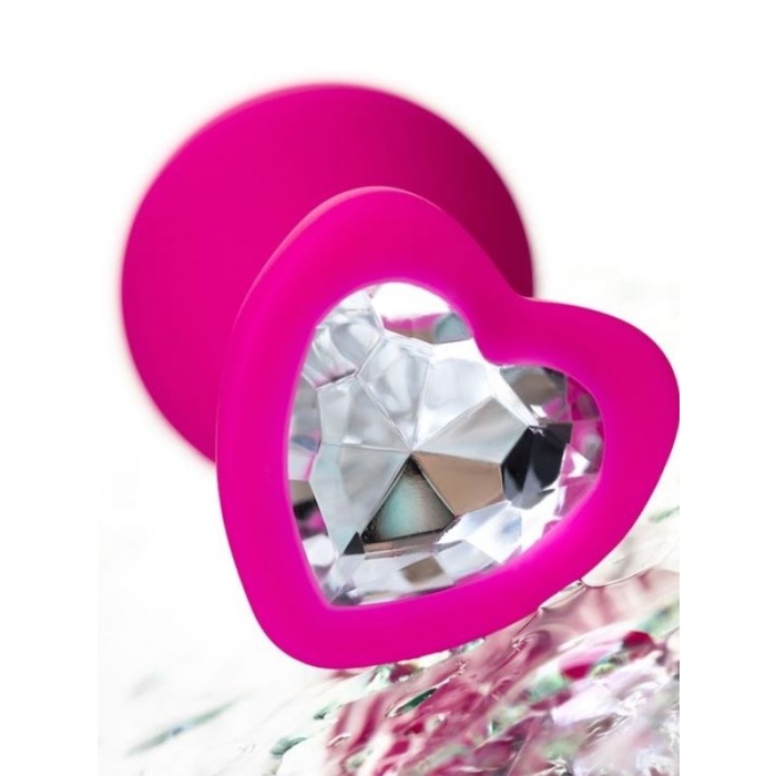 Censan Diamond Heart Anal Plug Pembe 8 cm