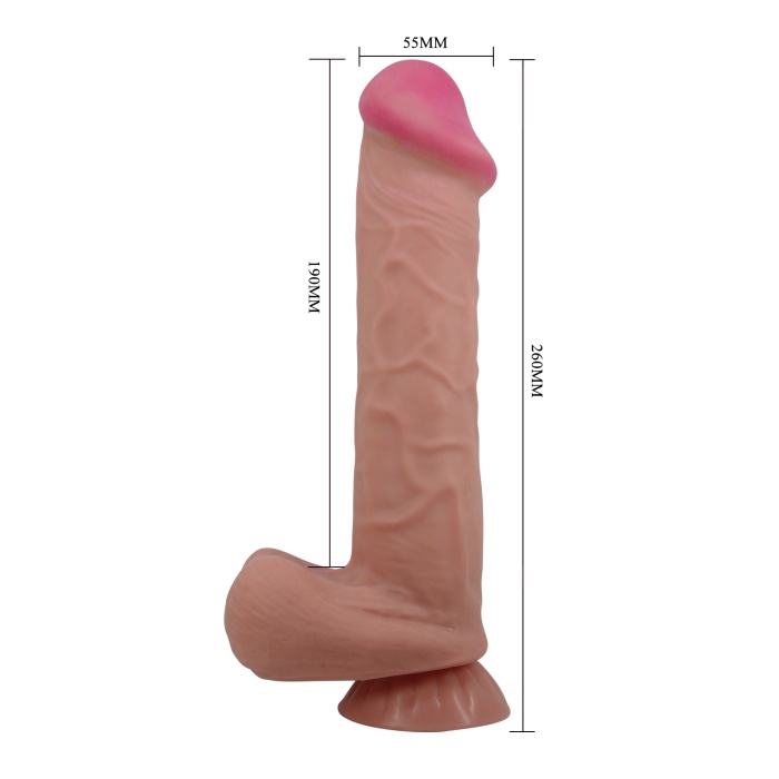 26 cm Kıkırdaklı Gerçek Cilt Yapısında Dev Dildo Penis