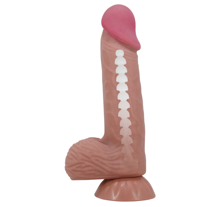 Kayan Cilt Serisi 26 Cm Kıkırdaklı Realistik Penis Damarlı Dildo