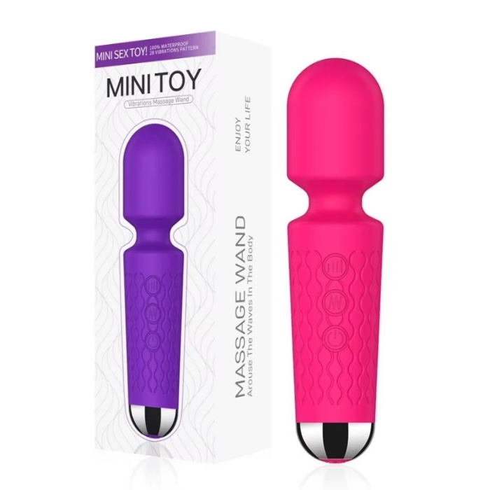 Censan Mini Toy Wand Massager Şarjlı Vibratör - Pembe