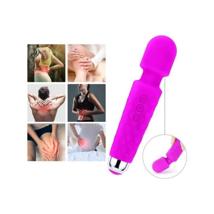 Censan Mini Toy Wand Massager Şarjlı Vibratör - Pembe