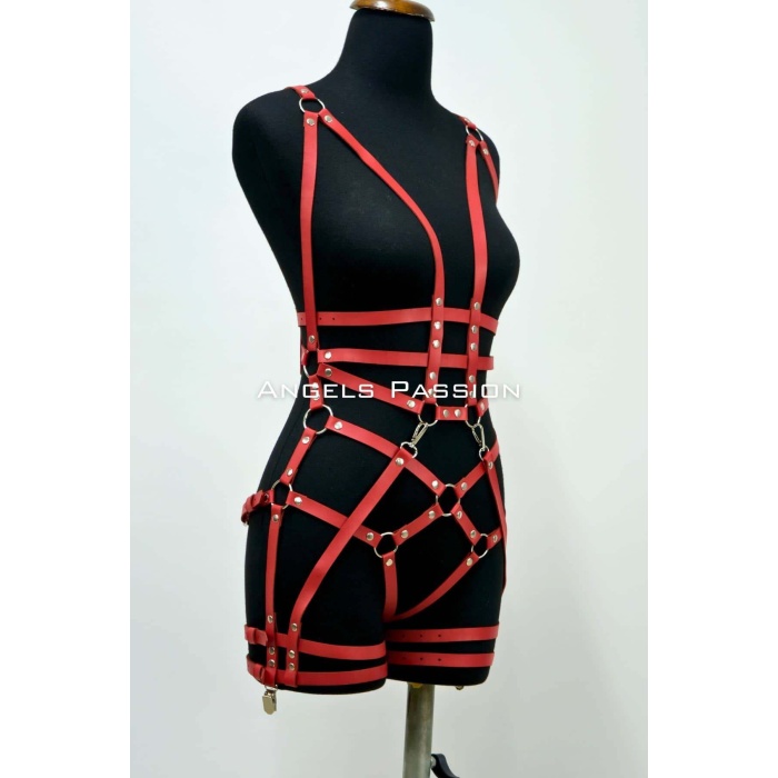 Deri Body Harness, Deri Dansçı Kostüm, Pole Dans Kostüm - APFT502