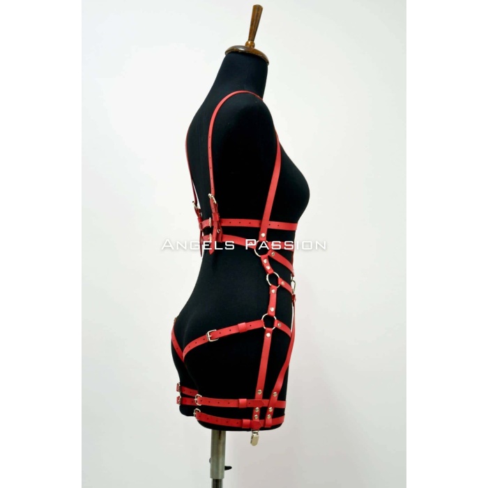 Deri Body Harness, Deri Dansçı Kostüm, Pole Dans Kostüm - APFT502