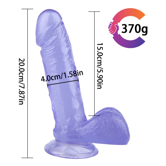 Censan Mor Renk Jel Dildo