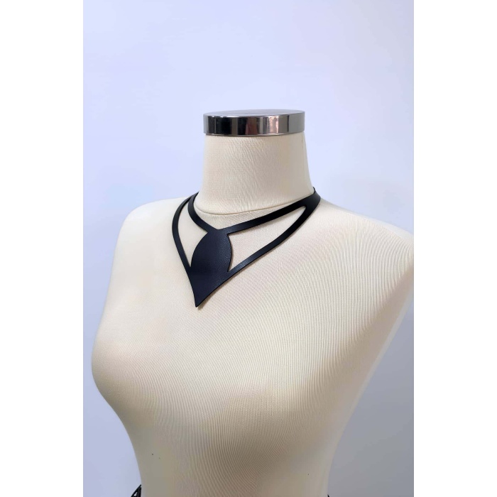 Damla Deri Choker, Deri Choker Kolye - APFT1411