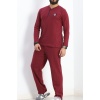 Erkek Pijama Takımı Bordo