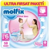 Nessiworld Molfix Külot Bez Ultra Fırsat Paketi 6 Beden 15+ Kg 58 Adet