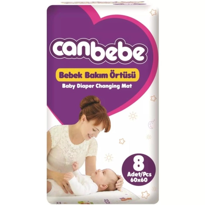 Nessiworld Canbebe Bebek Bakım Örtüsü 60x60 Cm 8 Adet