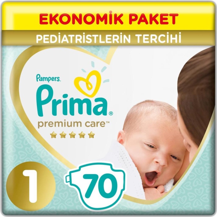 Nessiworld Prima Premium Care Bebek Bezi Ekonomik Paket 1 Beden 70 Adet