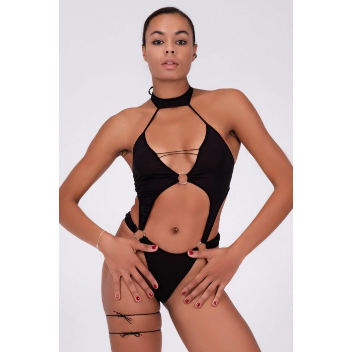 HC Siyah Şık Fantezi Babydoll Body