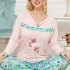 Bayan Uzun Kollu Pijama Takımı Model no 7593
