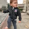 4-5-6 Yaş Kot Pantolonlu Pilot Mont Uzun Kollu Penye Sweat 3lü Erkek Çocuk Takımı
