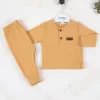 Çizgili Kumaş % 100 Pamuk 2li Unisex Takım