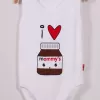 Mommys Cikolata Desenli Askılı Unisex Body