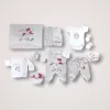 Kıvırcık Kuzu Nakışlı %100 Cotton Antibakteriyel 10lu Zıbın Takımı Hastane Çıkışı