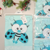 Mavi %100 Pamuk Bebek Battaniyesi Çift Kat İnterlok Penye 85x80 cm