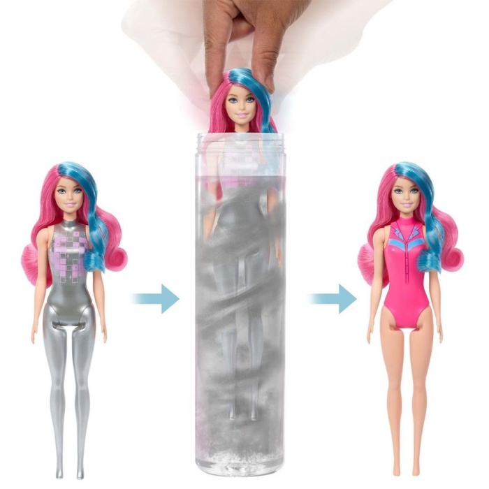 Nessiworld JCP01 Barbie Color Reveal - Renk Değiştiren Sürpriz Barbie Disco Star Serisi