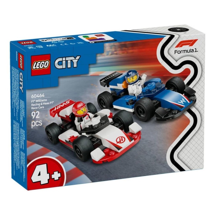 Nessiworld 60464 Lego City F1 Williams Racing ve Haas F1 Yarış Arabaları 92 parça +4 yaş