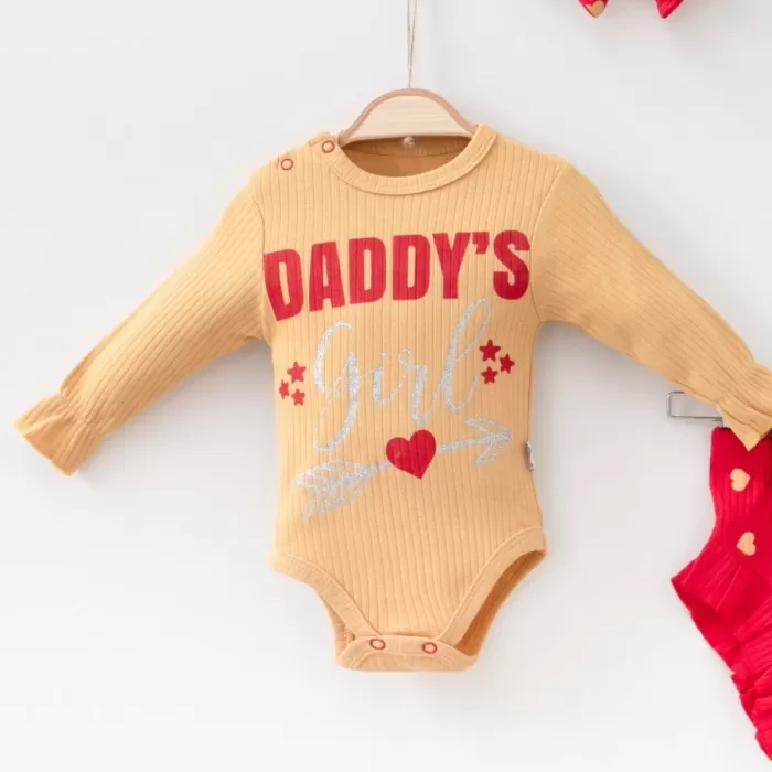 Daddys Girl Bandanalı Kız Bebek Takımı