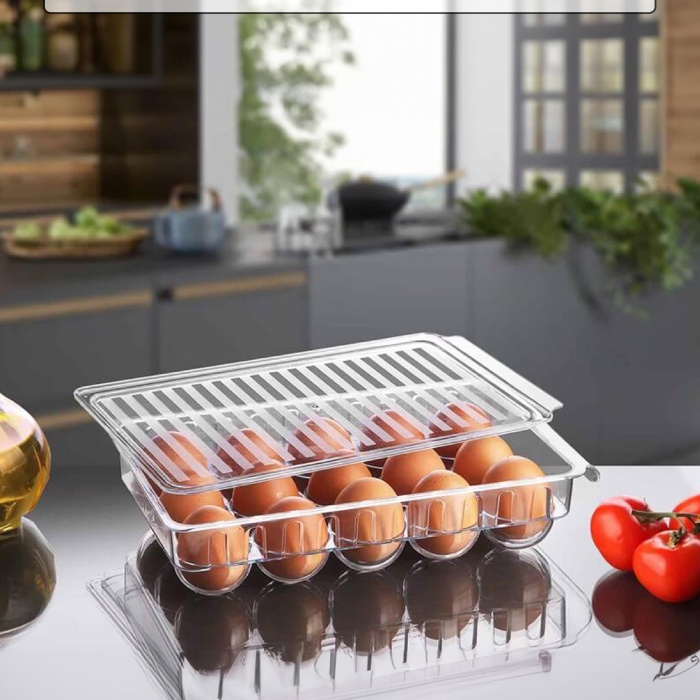 15 Li Buzdolabı Kapaklı Yumurtalık & Buzdolabı Organizeri