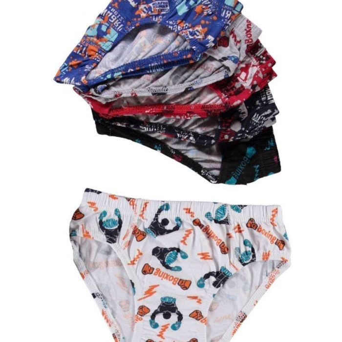 6 adet Desenli Erkek Çocuk Slip 504