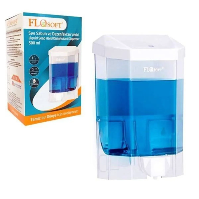 Plastik Büyük Şeffaf Sıvı Sabunluk 1000 Ml. Hediye Çantam-F086
